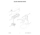 KitchenAid 5KSM70SHXBWH0 color variation parts diagram