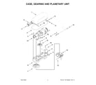 KitchenAid 5KSM70SHXBWH0 case, gearing and planetary unit diagram