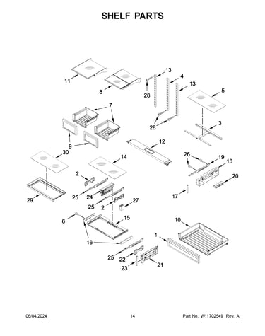 Shelf parts