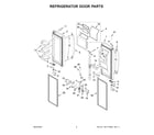 Whirlpool WRF757SDHZ05 refrigerator door parts diagram