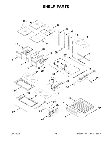 Shelf parts