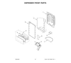 Whirlpool WRF757SDHZ05 dispenser front parts diagram