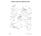 KitchenAid KRFC300EWH12 freezer liner and icemaker parts diagram