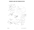 KitchenAid KRFC302EPA09 freezer liner and icemaker parts diagram