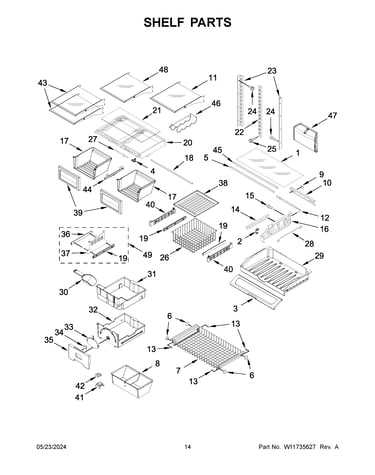 Shelf parts