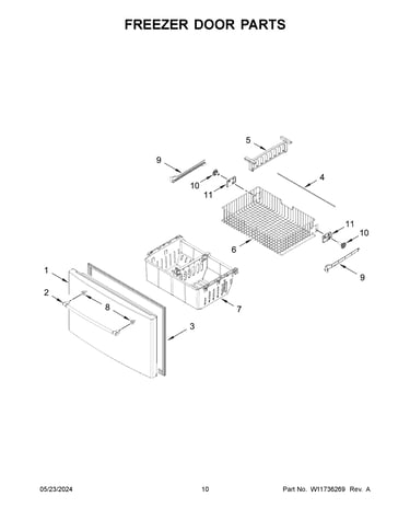 Freezer door parts