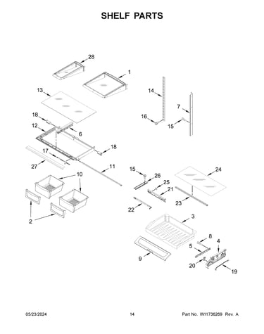 Shelf parts