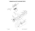 Maytag MFI2570FEW11 icemaker and ice container parts diagram