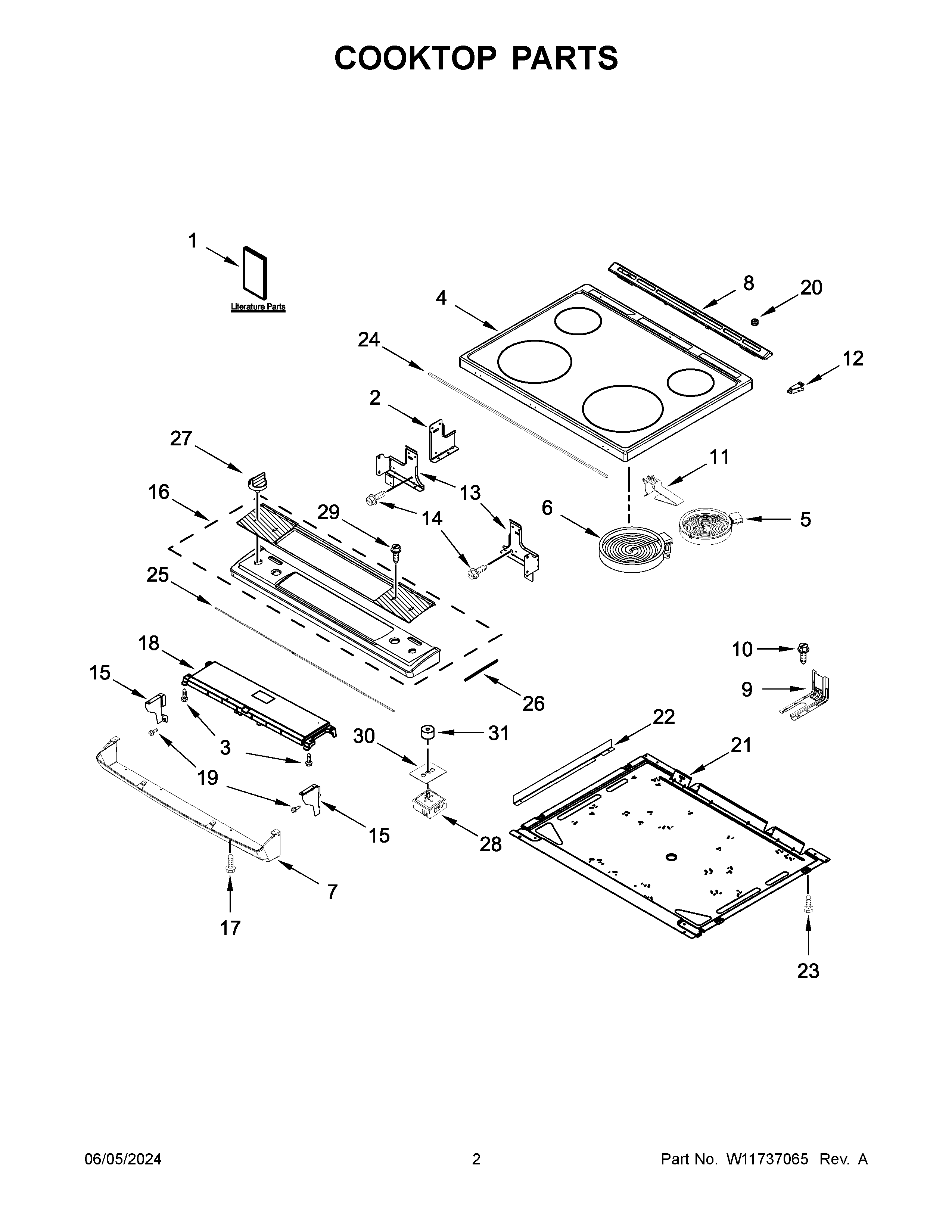 Cooktop parts