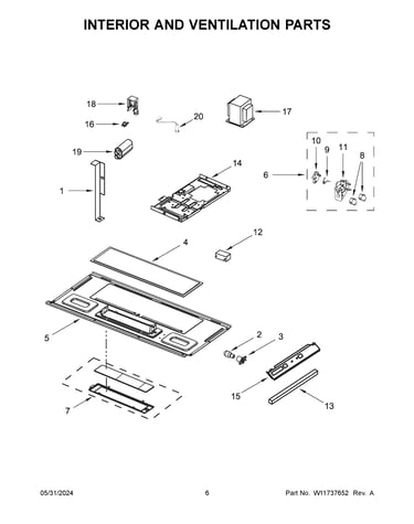 Interior and ventilation parts