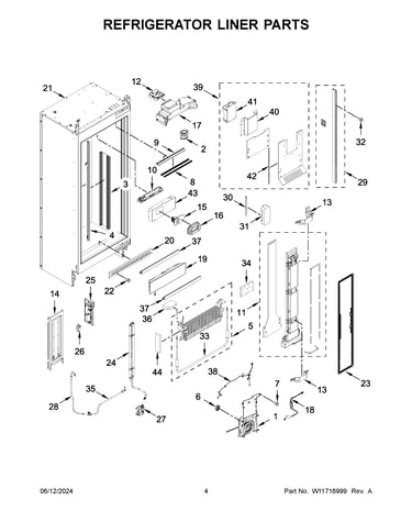 Refrigerator liner parts