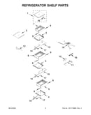 Refrigerator shelf parts