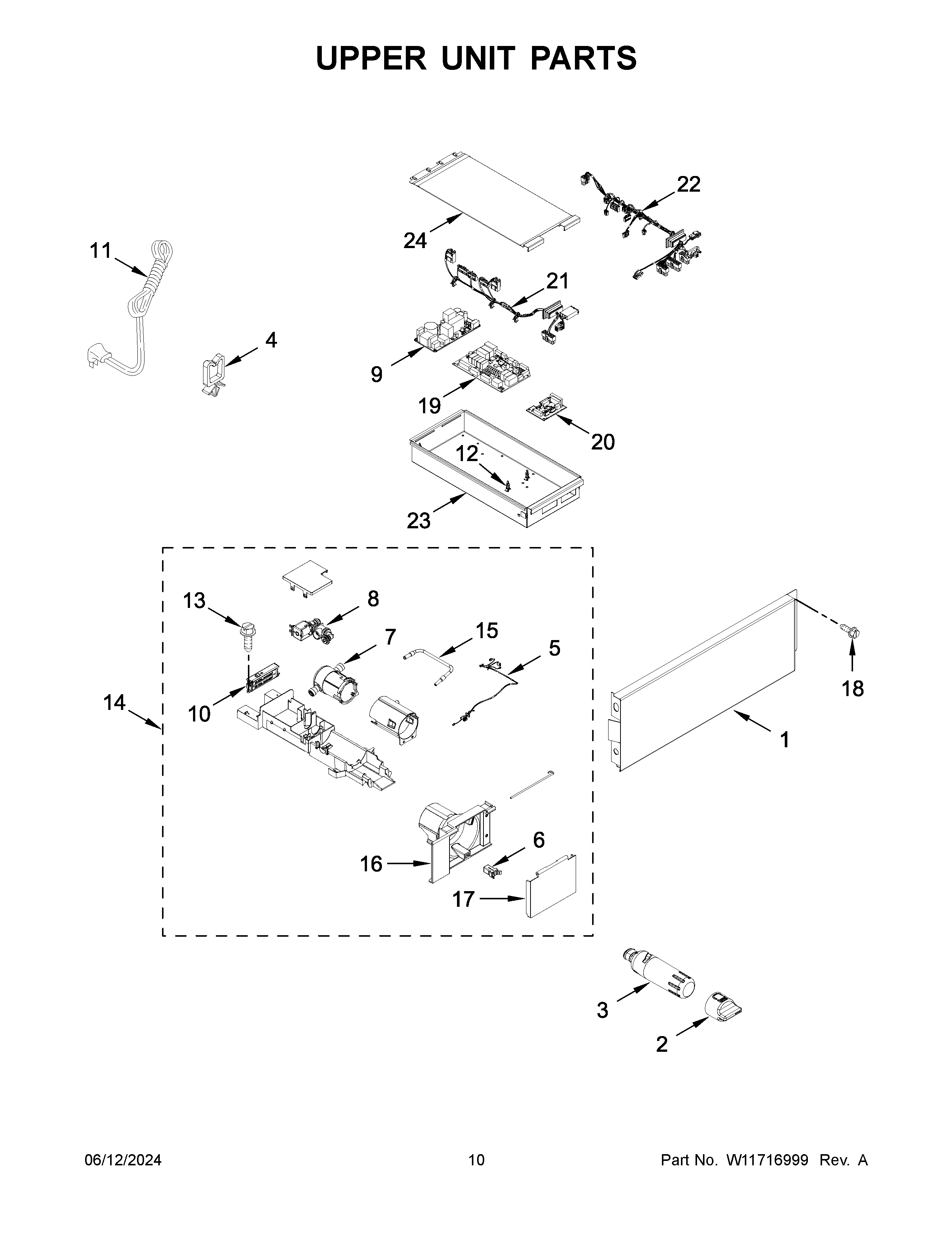 Upper unit parts