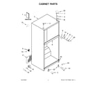 Whirlpool WRT318FZDB11 cabinet parts diagram