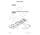 Whirlpool WRT318FZDB11 shelf parts diagram