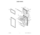 Whirlpool WRT318FZDB11 door parts diagram