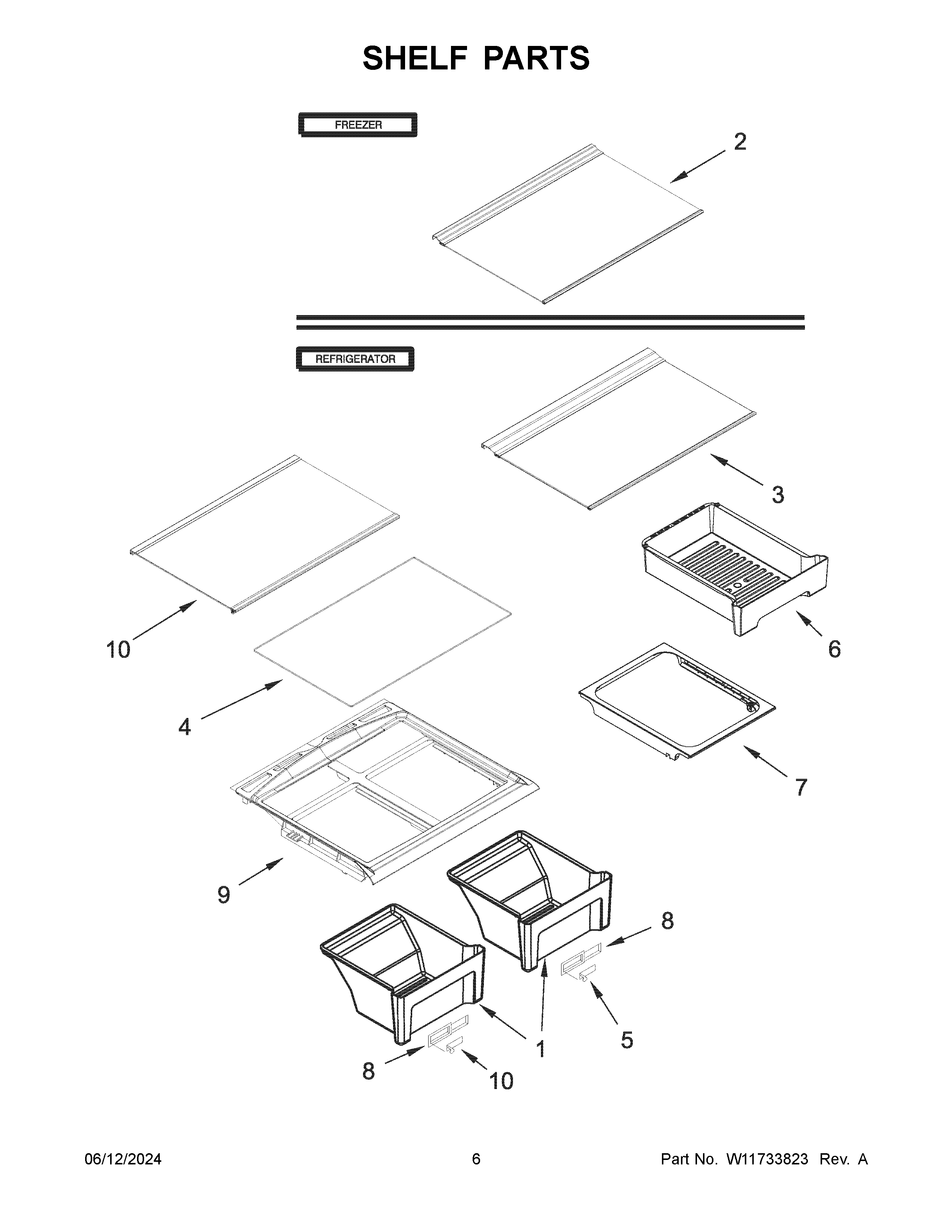 Shelf parts
