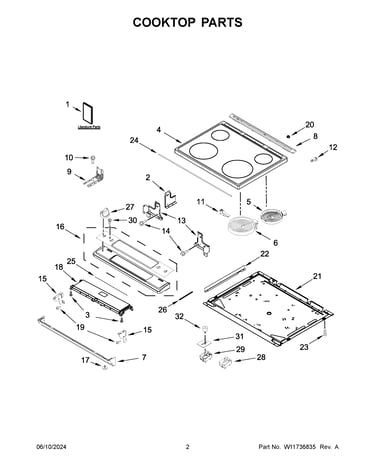 Cooktop parts