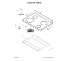 Amana YAER6603SFW6 cooktop parts diagram