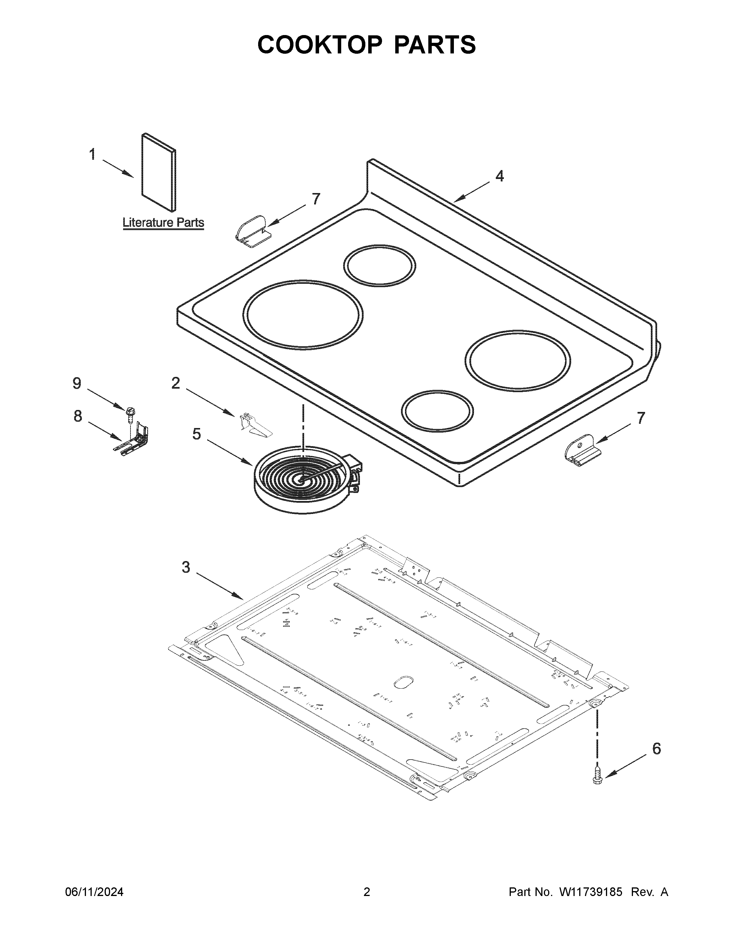 Cooktop parts