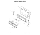 Amana YAER6603SFW6 control panel parts diagram