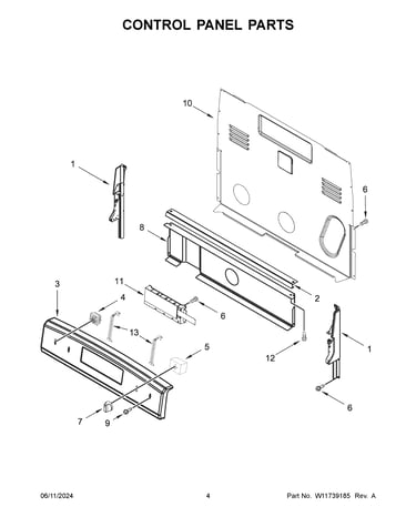 Control panel parts