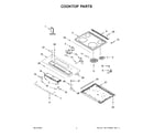 Whirlpool WEE515SALW3 cooktop parts diagram