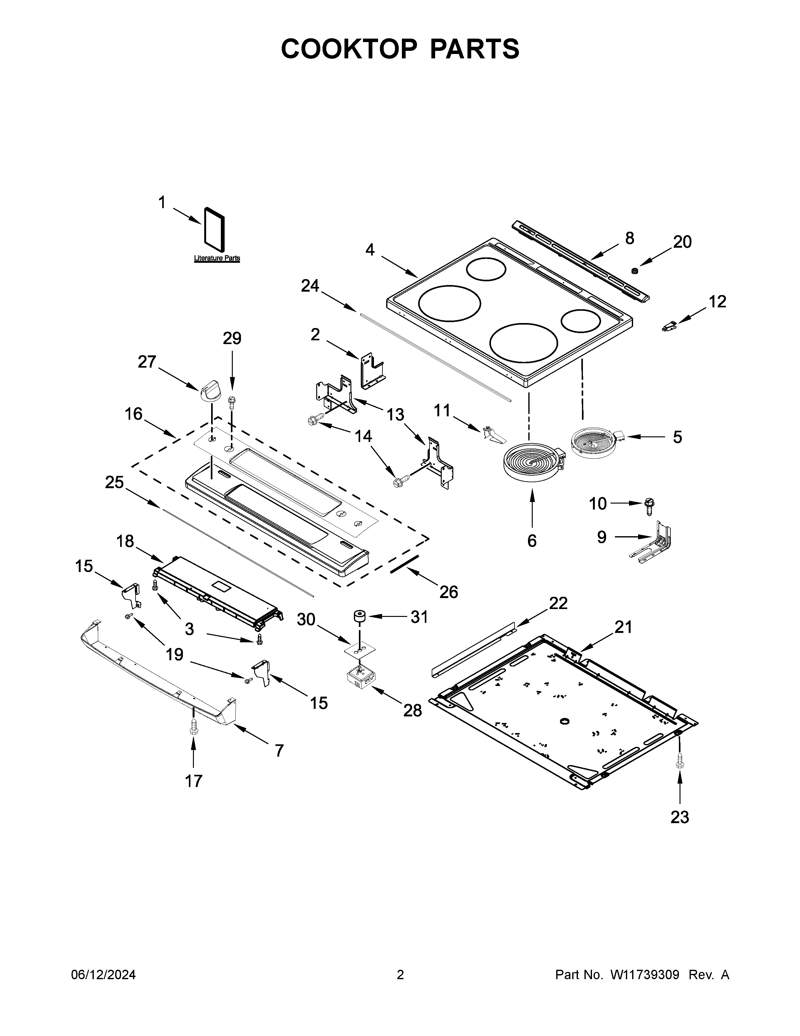 Cooktop parts