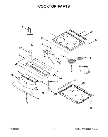 Cooktop parts