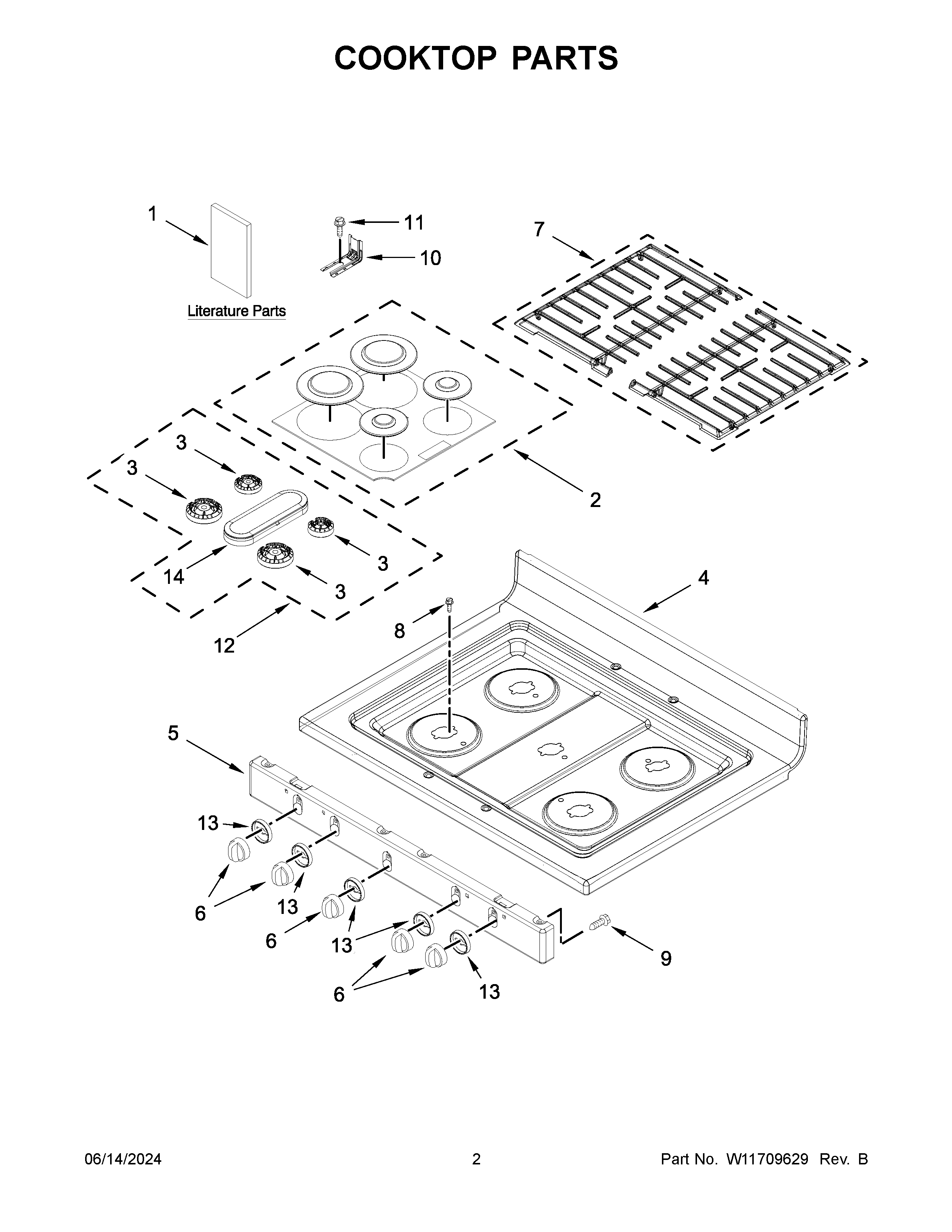 Cooktop parts
