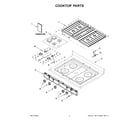 Whirlpool WFG550S0LB5 cooktop parts diagram