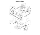 Whirlpool WFG550S0LB5 manifold parts diagram