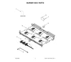 KitchenAid KFGC506JMH07 burner box parts diagram