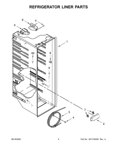Refrigerator liner parts