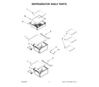 Whirlpool WRS325SDHZ12 refrigerator shelf parts diagram