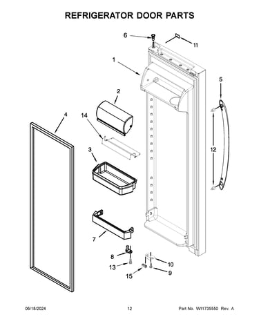 Refrigerator door parts