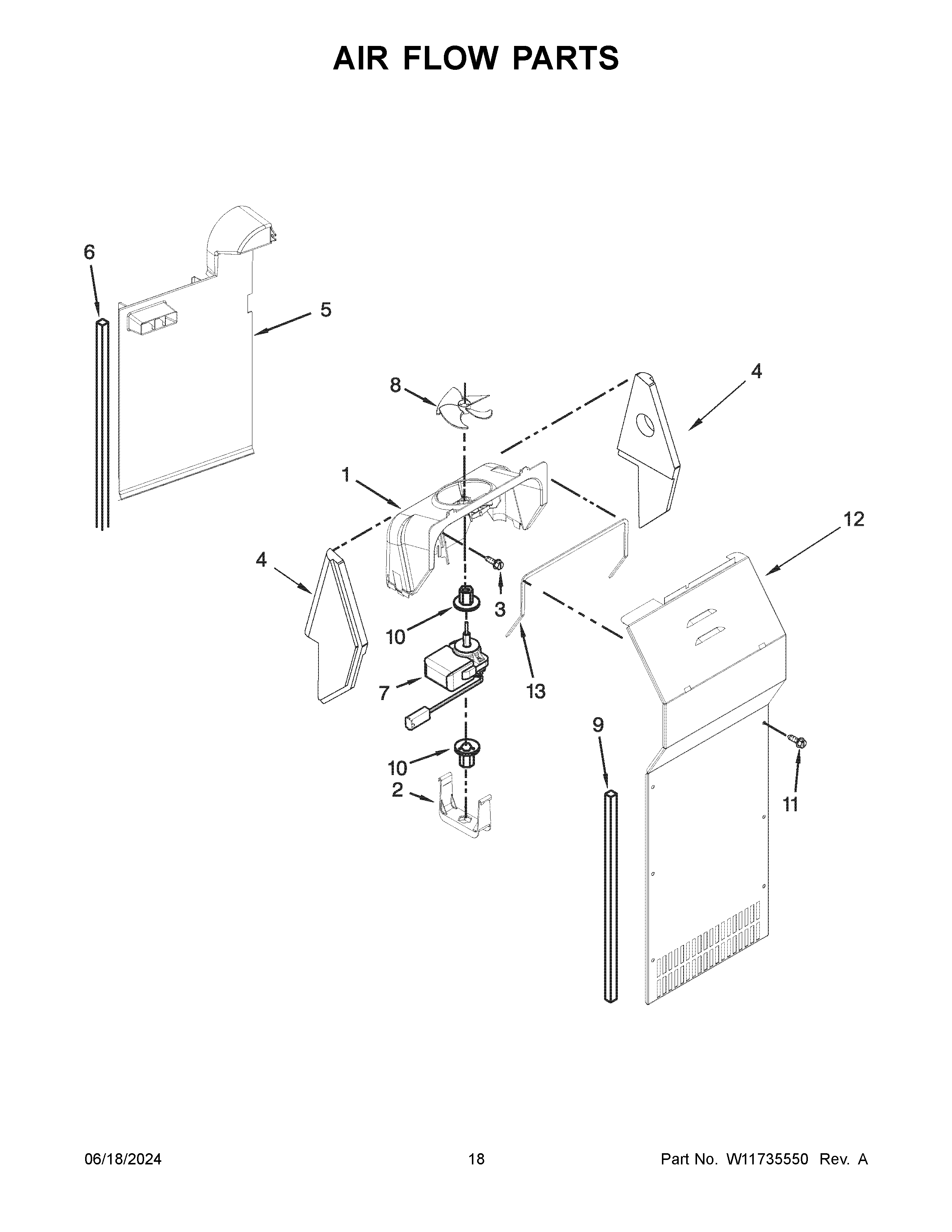 Air flow parts