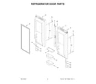 Jenn-Air JFFCF72DKL07 refrigerator door parts diagram