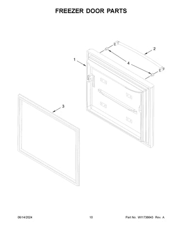 Freezer door parts