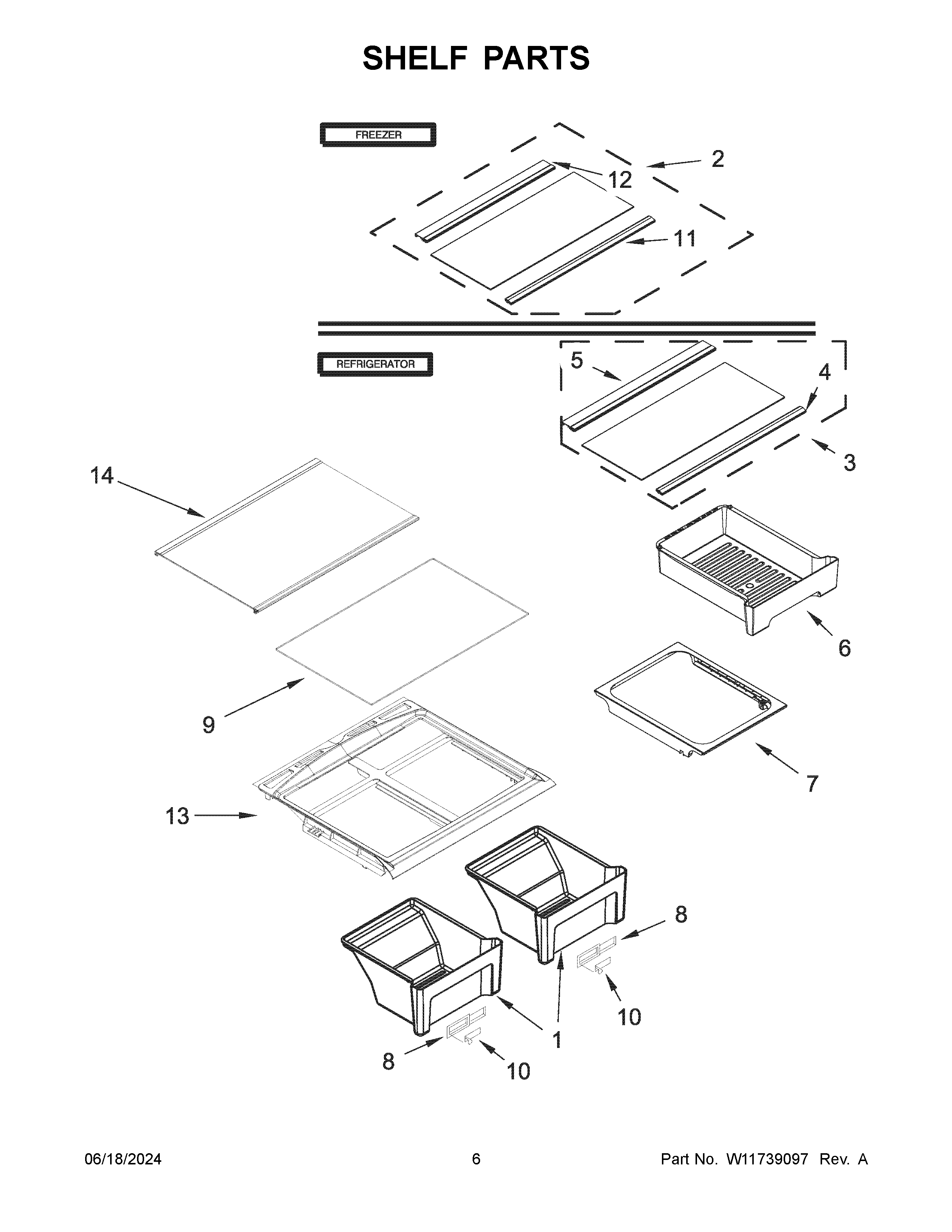 Shelf parts