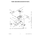 KitchenAid KDPM704KPS3 pump, washarm and motor parts diagram