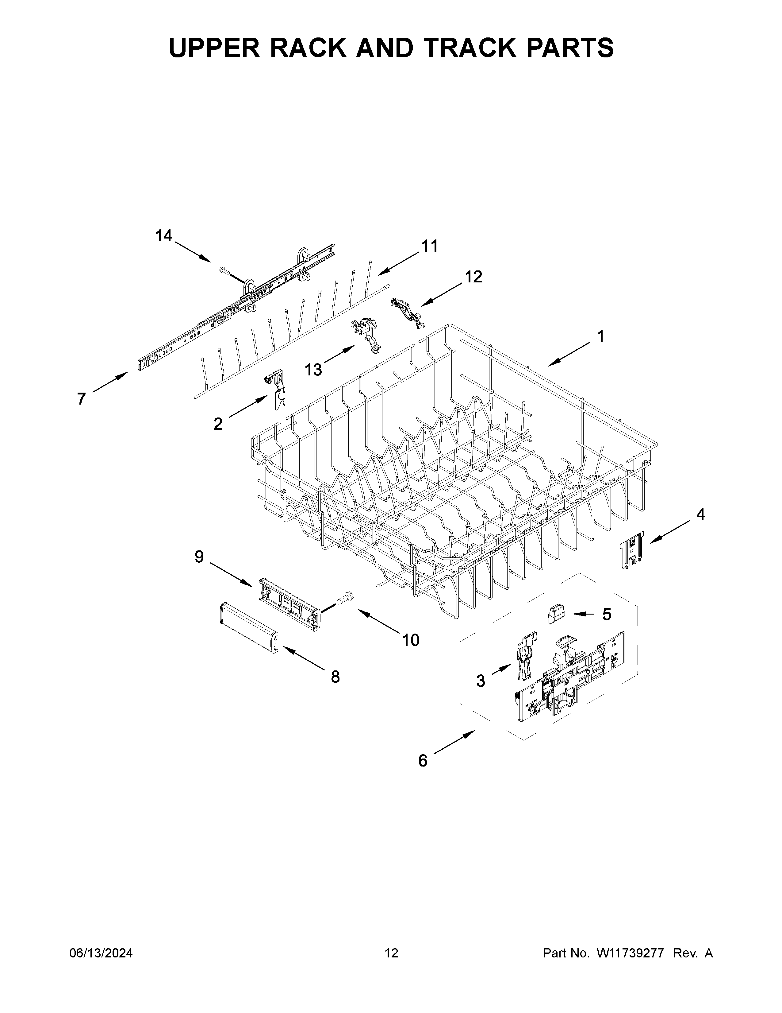 UPPER RACK AND TRACK PARTS