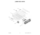 KitchenAid KDPM704KPS3 lower rack parts diagram