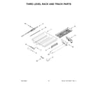 KitchenAid KDPM704KPS3 third level rack and track parts diagram