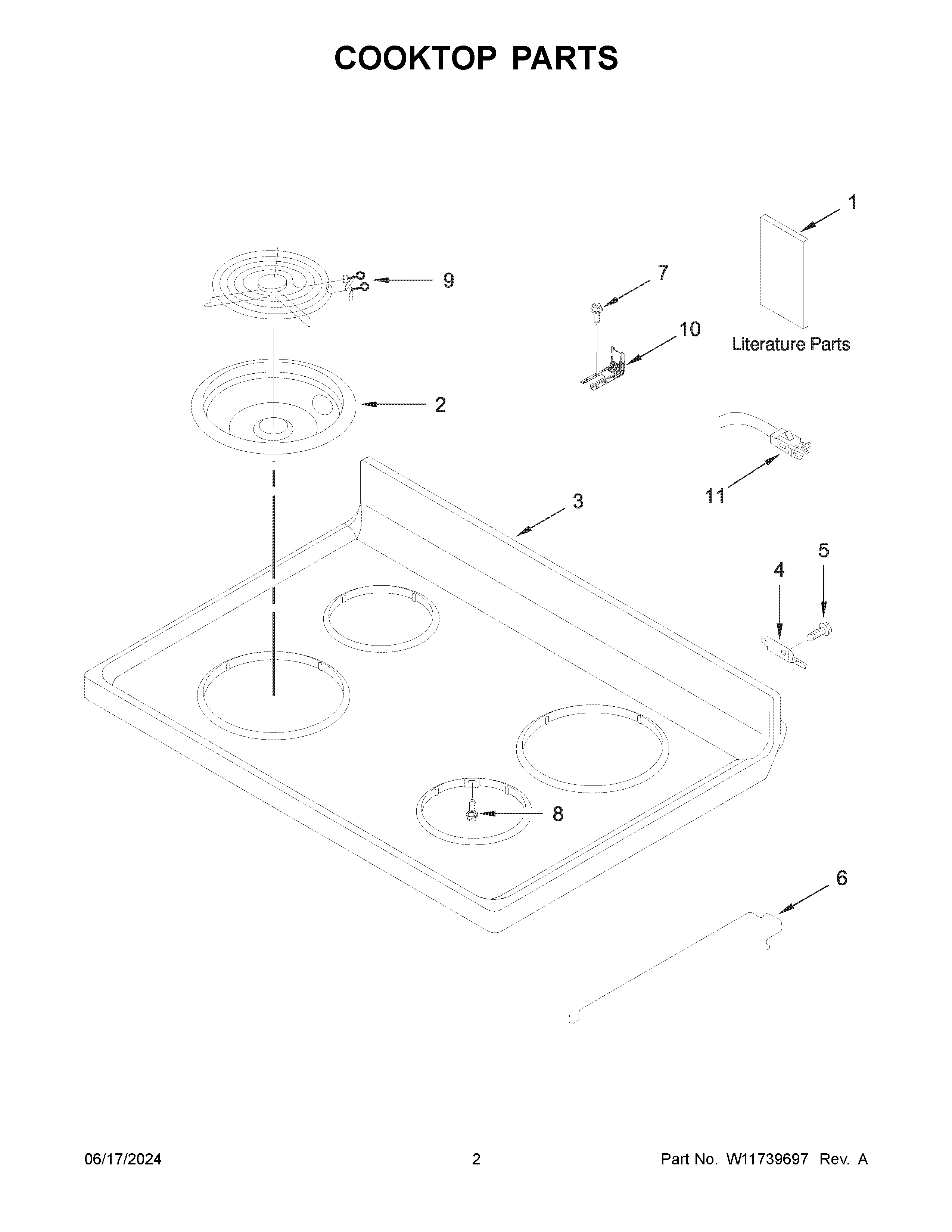 Cooktop parts