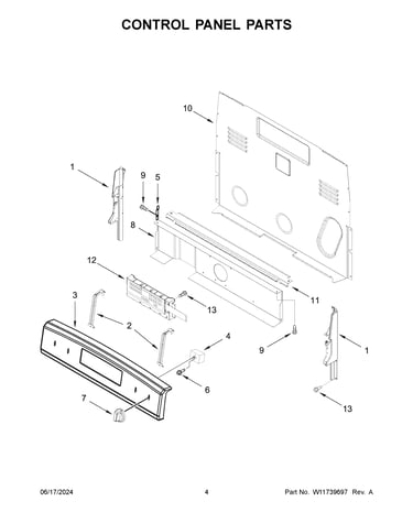 Control panel parts