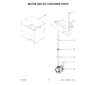 KitchenAid KFIS29BBWH00 motor and ice container parts diagram