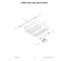 Whirlpool WDPS7024RV0 upper rack and track parts diagram