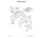 Whirlpool WEG750H0HB6 cooktop parts diagram