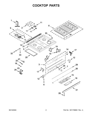 Cooktop parts
